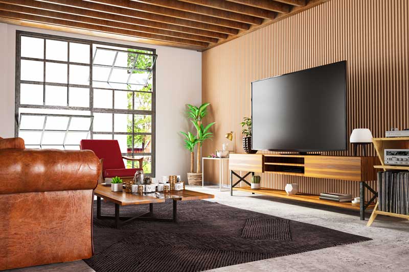 TV i en modern lägenhet