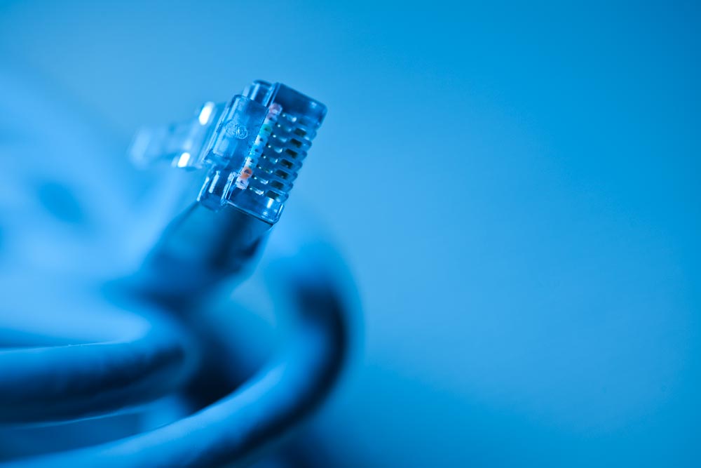 Kabel i blåa nyanser